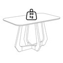 Ver imagem 6 de Mesa de Jantar Bromelia com 4 Cadeiras Estofadas Damasco Linho Bege Natuem