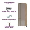 Ver imagem 4 de Paneleiro Torre Cozinha 3 Portas 70 - Módulo Cozinha Mel - Luciane 1318:Graff