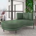 Ver imagem 2 de Sofá Chaise Longue Sala de Estar Living Lucca Esquerdo D02 Couríssimo Verde B-89 - Lyam Decor