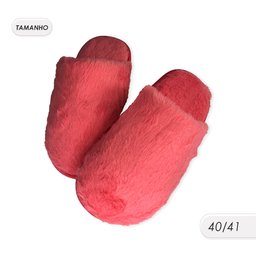 Pantufa Feminina Adulto Antiderrapante Felpuda 40/41 Pink - 2