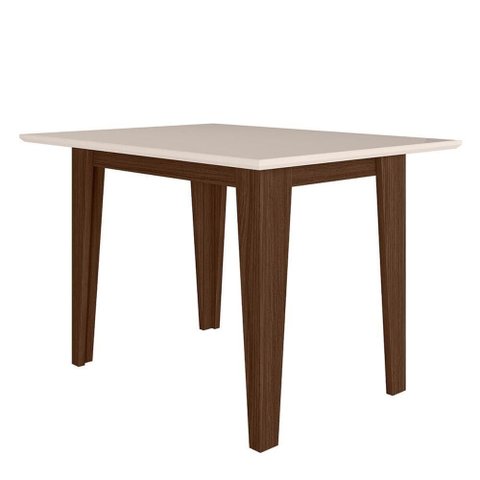 Mesa de Jantar Kate 4 Lugares Retangular MDP 120cm Amêndoa Pallazio