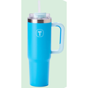 Ver imagem 3 de Copo Térmico Big T 1,1 Litros com Canudo Azul Grécia Tupperware