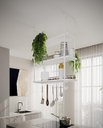 Ver imagem 1 de NICHO DE TETO PARA COZINHA 80CM BRANCO COM PRATELEIRA BRANCA