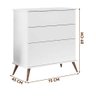 Cômoda Pequena Branca Flush Shop Jm Baby - 4