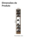 Ver imagem 2 de Paneleiro 40 cm 2 Portas e 2 Nichos Rustic/Preto Lux Madesa