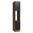 Ver imagem 1 de Paneleiro 40 cm 2 Portas e 2 Nichos Rustic/Preto Lux Madesa