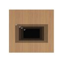 Ver imagem 7 de Conjunto Painel Ripado 250cm TV até 85 Polegadas e Rack 220cm 4 Portas Pés Madeira Maciça Yescasa
