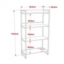 Ver imagem 3 de Escrivaninha Mesa Escritório em L com Estante Multiuso 4 Prateleiras Kuadra