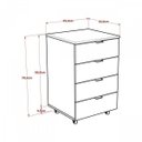 Ver imagem 3 de Conjunto Home Office 2 Peças com 1 Escrivaninha e 1 Gaveteiro Kuadra 4 Gavetas Industrial Yescasa Preta Branco