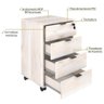 Conjunto Home Office Industrial 2 Peças com 1 Escrivaninha 120cm e 1 Gaveteiro 4 Gavetas Kuadra - 7