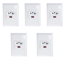 Kit 5 Tomada Bivolt 20a C/ Seletor de Voltagem 110/220v Gsm - 1