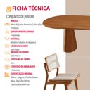 Ver imagem 6 de Sala de Jantar Mesa Noronha 220cm Tampo Laminado Canto Barril com 8 Cadeiras Eva Premium