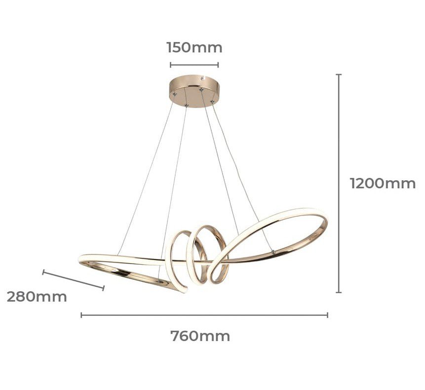 Luminária Pendente Moderno Led 45W - 3