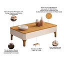 Ver imagem 2 de Mesa de Centro para Sala Orgânica Pés Madeira Maciça Ceci B01 Off White Cinamomo - Lyam Decor