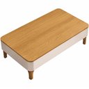 Ver imagem 3 de Mesa de Centro para Sala Orgânica Pés Madeira Maciça Ceci B01 Off White Cinamomo - Lyam Decor