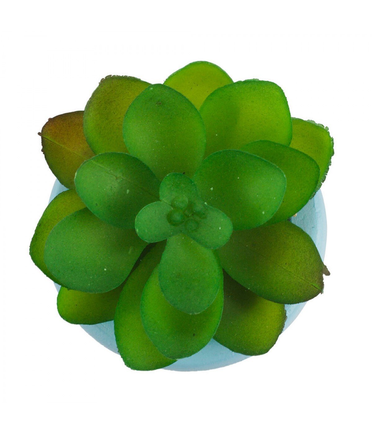 Vaso Cimento Azul Planta Artificial 8x5.5x5.5cm - 3