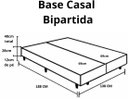 Ver imagem 2 de Cama Base Box Casal Bipartido Suede Preto - Duas Peças de 69x188