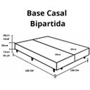 Ver imagem 2 de Cama Base Box Casal Bipartido Suede Preto - Duas Peças de 69x188