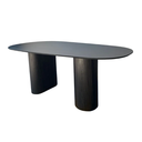Ver imagem 1 de Mesa de Jantar Cone Orgânica Oval 160x90 Cm com 2 Base Ebano Tampo Ebano Linn Design Decor Mesa de J
