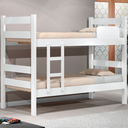 Ver imagem 2 de Cama Beliche com Escada de Dois Degraus e Lateral de Proteção Prisma - J&a Móveis:branco
