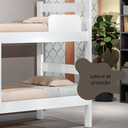 Ver imagem 4 de Cama Beliche com Escada de Dois Degraus e Lateral de Proteção Prisma - J&a Móveis:branco