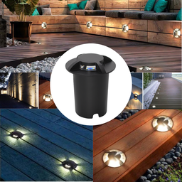 4 Balizadores Spot Led SMD 1W Com 4 Fachos Foco De Luz Angular (Branco Quente) IP65 De Embutir Em Pi - 4