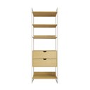 Ver imagem 3 de Closet Solteiro Estilo Industrial Loft 1 Módulo com Gaveta Canela Ferro Branco