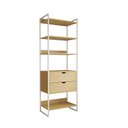 Ver imagem 2 de Closet Solteiro Estilo Industrial Loft 1 Módulo com Gaveta Canela Ferro Branco