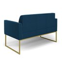Ver imagem 4 de Sofá 2 Lugares Namoradeira Industrial Dourado Marisa Bouclê Azul D03 - D'Rossi