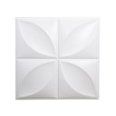 Ver imagem 2 de Kit 25 Placas Revestimento de Parede PVC 3d Alto Relevo Petalas Branco