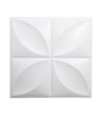 Ver imagem 2 de Kit 25 Placas Revestimento de Parede PVC 3d Alto Relevo Petalas Branco