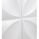 Ver imagem 3 de Kit 25 Placas Revestimento de Parede PVC 3d Alto Relevo Petalas Branco