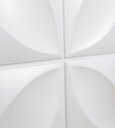 Ver imagem 3 de Kit 25 Placas Revestimento de Parede PVC 3d Alto Relevo Petalas Branco