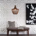 Ver imagem 5 de Kit 25 Placas Revestimento de Parede PVC 3d Alto Relevo Petalas Branco