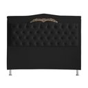 Ver imagem 1 de Cabeceira de Cama Box Madri Casal 140 Cm Suede Preto Ec Móveis