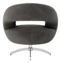 Ver imagem 3 de 2 Poltronas Decorativas Cinza Base Giratória, Alumínio Rigel - Harmônica Móveis