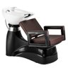Kit Salão 3 Cadeiras Hidráulicas + Lavatório Cuba Reclinável Dompel Square Preto/marrom - 5