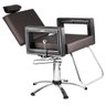 Kit Salão 3 Cadeiras Hidráulicas + Lavatório Cuba Reclinável Dompel Square Preto/marrom - 4