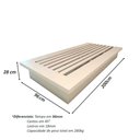 Ver imagem 3 de Cama Solteiro sob Medida Tt 96cmx200cm 100% Mdf Casa Lar Cor:titânio