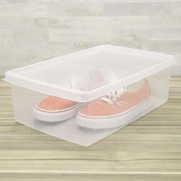 2 Caixas Plásticas Organizadoras com Tampa para Sapatos Calçados 38 a 46 Empilháveis Ordene - 5