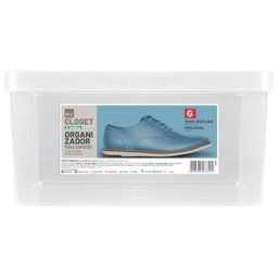 2 Caixas Plásticas Organizadoras com Tampa para Sapatos Calçados 38 a 46 Empilháveis Ordene - 7