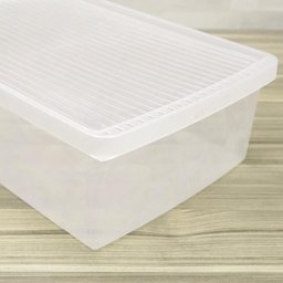 2 Caixas Plásticas Organizadoras com Tampa para Sapatos Calçados 38 a 46 Empilháveis Ordene - 6
