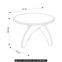 Ver imagem 4 de Mesa Centro Redonda 70cm para Sala Mdf Leeroy Off/pinho A09 - Mpozenato