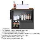 Ver imagem 7 de Conjunto Armario e Gabinete com Cuba 60cm Mel Grafite Proddy Mel Grafite