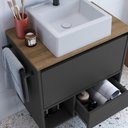 Ver imagem 4 de Conjunto Armario e Gabinete com Cuba 60cm Mel Grafite Proddy Mel Grafite