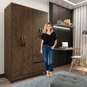 Ver mais imagens de Guarda-Roupa 4 Portas 2 Gavetas Lisboa Imop Móveis