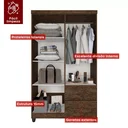 Ver imagem 7 de Guarda-Roupa 4 Portas 2 Gavetas Lisboa Imop Móveis