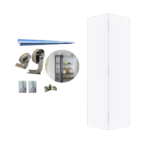 Kit Porta Camarão 0,80x2,10 Primer Branco + Kit Basic Camarão Polido