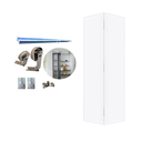 Ver imagem 1 de Kit Porta Camarão 0,80x2,10 Primer Branco + Kit Basic Camarão Polido