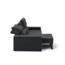 Ver imagem 2 de Sofá Larissa 4 Lugares Retrátil e Reclinável 232cm Preto Suede